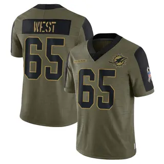 Miami Dolphins Men's Addison West Limited 2021 Salute To Service Jersey - Olive