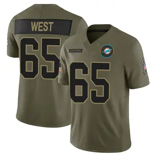 Miami Dolphins Men's Addison West Limited 2025 Salute to Service Jersey - Olive