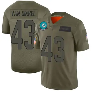 Miami Dolphins Men's Andrew Van Ginkel Limited 2019 Salute to Service Jersey - Camo