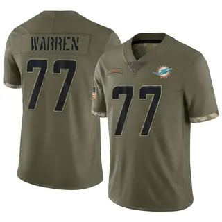 Miami Dolphins Men's Carter Warren Limited 2022 Salute To Service Jersey - Olive