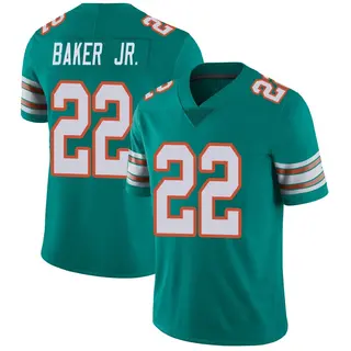 Miami Dolphins Men's Darrell Baker Jr. Limited Alternate Vapor Untouchable Jersey - Aqua