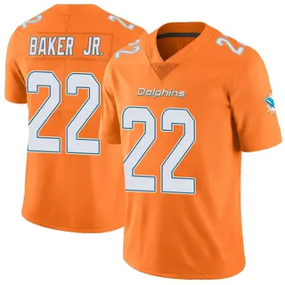 Miami Dolphins Men's Darrell Baker Jr. Limited Color Rush Jersey - Orange