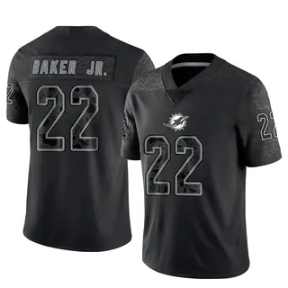 Miami Dolphins Men's Darrell Baker Jr. Limited Reflective Jersey - Black