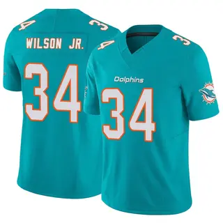 Miami Dolphins Men's Jeff Wilson Jr. Limited Vapor F.U.S.E. Jersey - Aqua