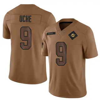 Miami Dolphins Men's Joshua Uche Limited 2023 Salute To Service Jersey - Brown