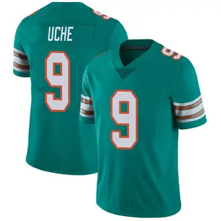 Miami Dolphins Men's Joshua Uche Limited Alternate Vapor Untouchable Jersey - Aqua