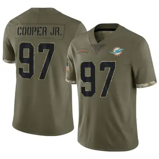 Miami Dolphins Men's Keith Cooper Jr. Limited 2022 Salute To Service Jersey - Olive