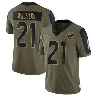 Miami Dolphins Men's Marco Wilson Limited 2021 Salute To Service Jersey - Olive