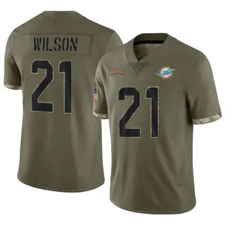 Miami Dolphins Men's Marco Wilson Limited 2022 Salute To Service Jersey - Olive