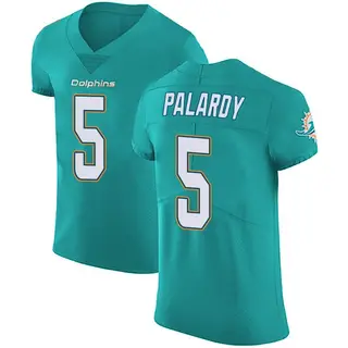 Miami Dolphins Men's Michael Palardy Elite Aqua Team Color Vapor Untouchable Jersey - Green