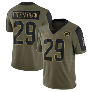 Miami Dolphins Men's Minkah Fitzpatrick Limited 2021 Salute To Service Jersey - Olive