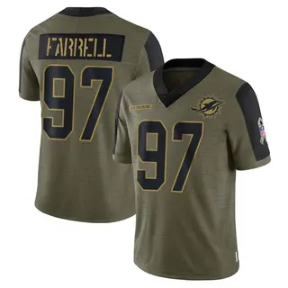 Miami Dolphins Men's Neil Farrell Limited 2021 Salute To Service Jersey - Olive