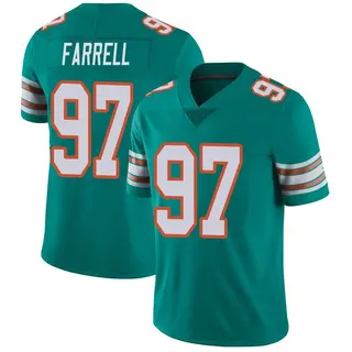 Miami Dolphins Men's Neil Farrell Limited Alternate Vapor Untouchable Jersey - Aqua