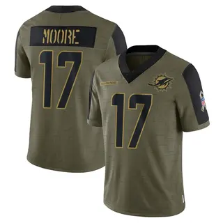 Miami Dolphins Men's Trey Moore Limited 2021 Salute To Service Jersey - Olive
