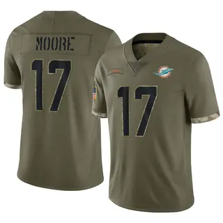 Miami Dolphins Men's Trey Moore Limited 2022 Salute To Service Jersey - Olive