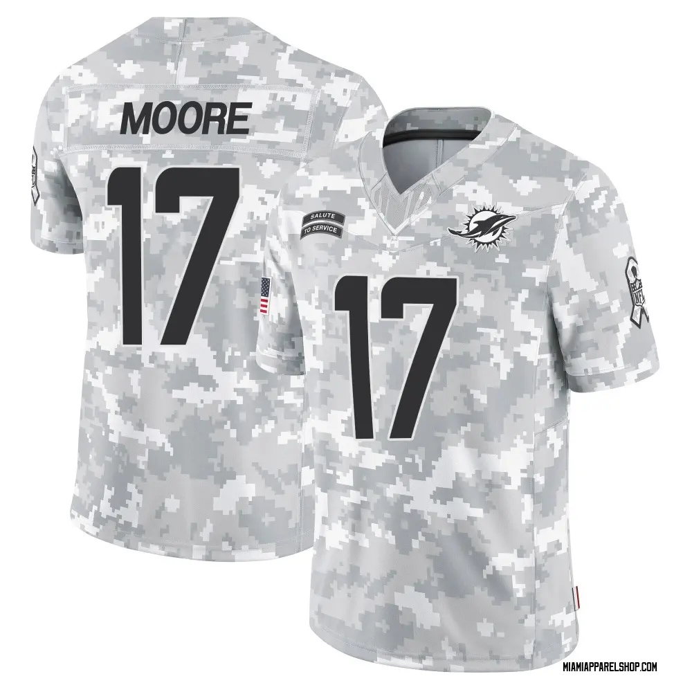 Miami Dolphins Men's Trey Moore Limited 2024 Salute to Service Jersey - Arctic Camo