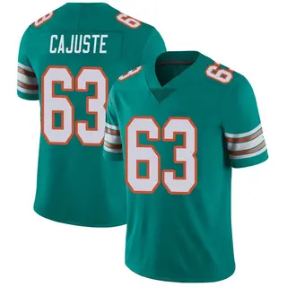 Miami Dolphins Men's Yodny Cajuste Limited Alternate Vapor Untouchable Jersey - Aqua