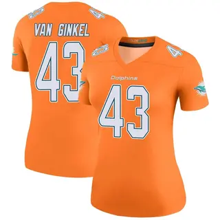 Miami Dolphins Women's Andrew Van Ginkel Legend Color Rush Jersey - Orange