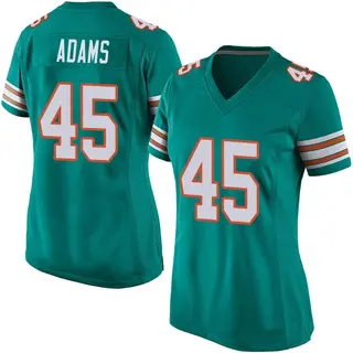 Miami Dolphins Women's BJ Adams Game Alternate Jersey - Aqua
