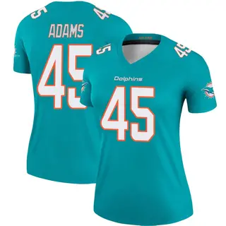 Miami Dolphins Women's BJ Adams Legend Jersey - Aqua