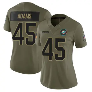 Miami Dolphins Women's BJ Adams Limited 2025 Salute to Service Jersey - Olive