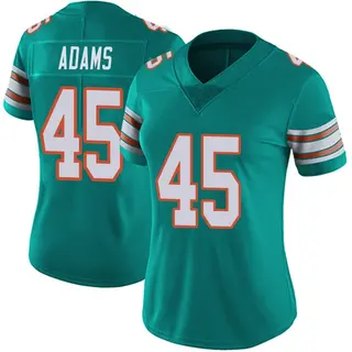 Miami Dolphins Women's BJ Adams Limited Alternate Vapor Untouchable Jersey - Aqua