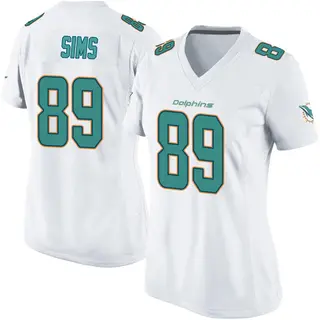 Miami Dolphins Women's Ben Sims Game Jersey - White