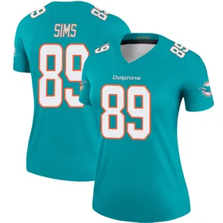 Miami Dolphins Women's Ben Sims Legend Jersey - Aqua