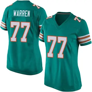 Miami Dolphins Women's Carter Warren Game Alternate Jersey - Aqua