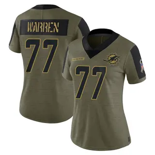 Miami Dolphins Women's Carter Warren Limited 2021 Salute To Service Jersey - Olive