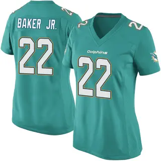 Miami Dolphins Women's Darrell Baker Jr. Game Team Color Jersey - Aqua