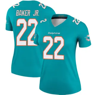 Miami Dolphins Women's Darrell Baker Jr. Legend Jersey - Aqua
