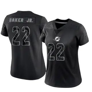 Miami Dolphins Women's Darrell Baker Jr. Limited Reflective Jersey - Black