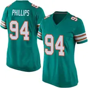Miami Dolphins Women's Jordan Phillips Game Alternate Jersey - Aqua