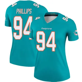 Miami Dolphins Women's Jordan Phillips Legend Jersey - Aqua