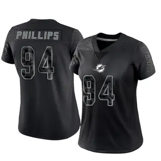 Miami Dolphins Women's Jordan Phillips Limited Reflective Jersey - Black