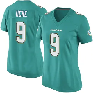 Miami Dolphins Women's Joshua Uche Game Team Color Jersey - Aqua