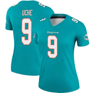 Miami Dolphins Women's Joshua Uche Legend Jersey - Aqua