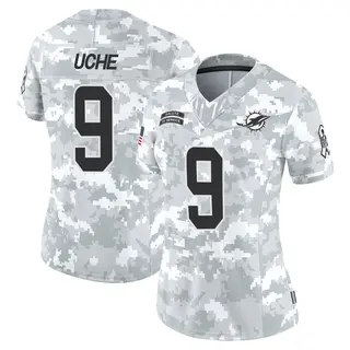 Miami Dolphins Women's Joshua Uche Limited 2024 Salute to Service Jersey - Arctic Camo