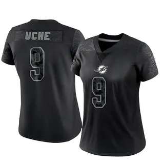 Miami Dolphins Women's Joshua Uche Limited Reflective Jersey - Black