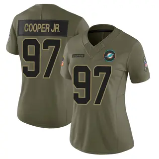 Miami Dolphins Women's Keith Cooper Jr. Limited 2025 Salute to Service Jersey - Olive