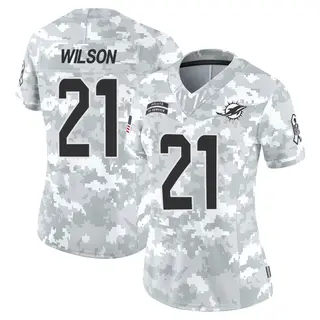 Miami Dolphins Women's Marco Wilson Limited 2024 Salute to Service Jersey - Arctic Camo
