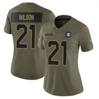 Miami Dolphins Women's Marco Wilson Limited 2025 Salute to Service Jersey - Olive