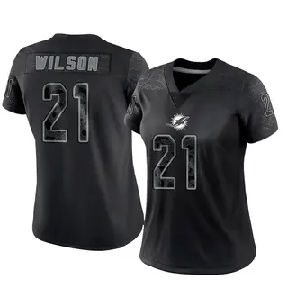 Miami Dolphins Women's Marco Wilson Limited Reflective Jersey - Black