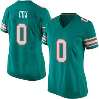 Miami Dolphins Women's Marques Cox Game Alternate Jersey - Aqua