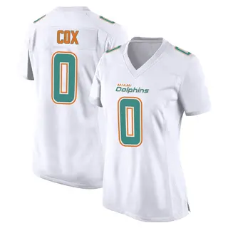 Miami Dolphins Women's Marques Cox Game Fashion Jersey - White