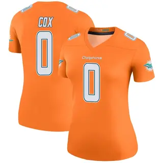 Miami Dolphins Women's Marques Cox Legend Color Rush Jersey - Orange