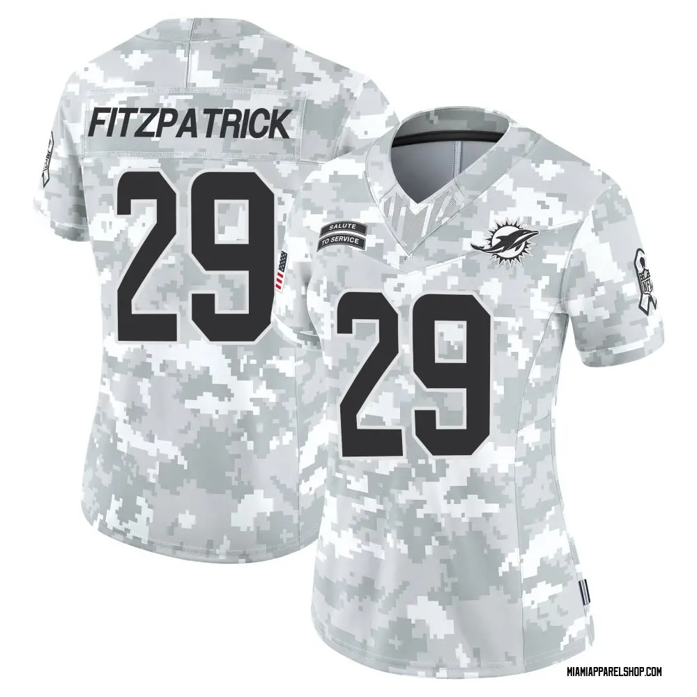 Miami Dolphins Women's Minkah Fitzpatrick Limited 2024 Salute to Service Jersey - Arctic Camo