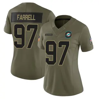 Miami Dolphins Women's Neil Farrell Limited 2025 Salute to Service Jersey - Olive