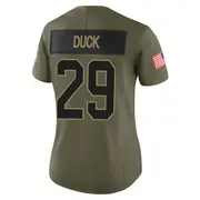 Miami Dolphins Women's Storm Duck Limited 2025 Salute to Service Jersey - Olive